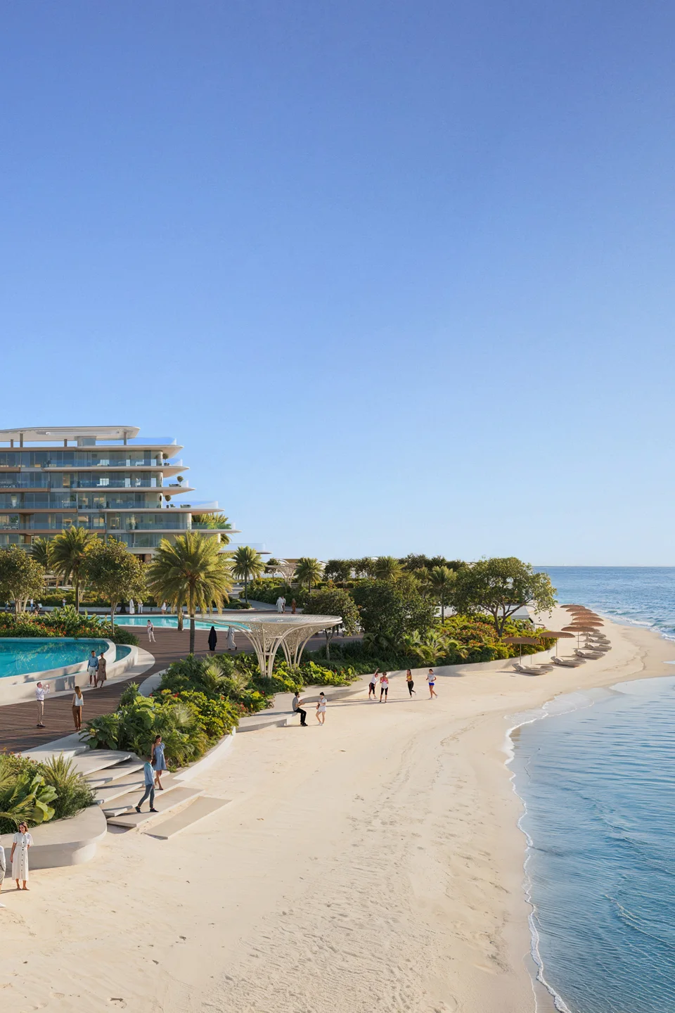 A pedestrianised coastal community — Meriva brochure visual