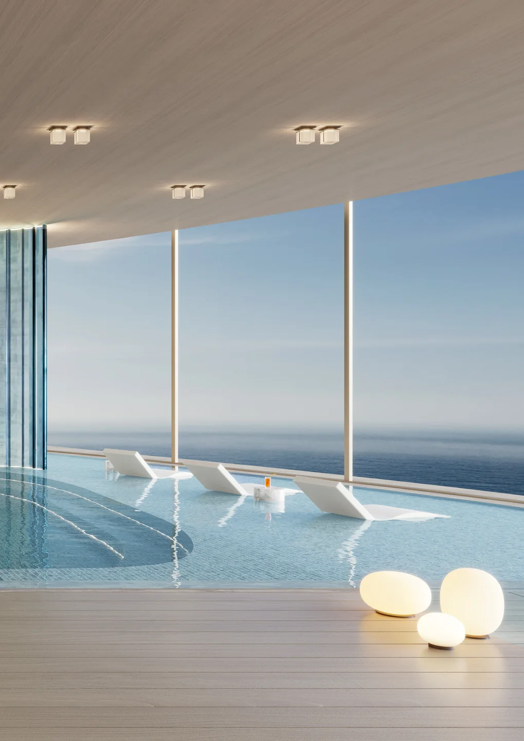 Indoor pool & recovery — Meriva brochure visual