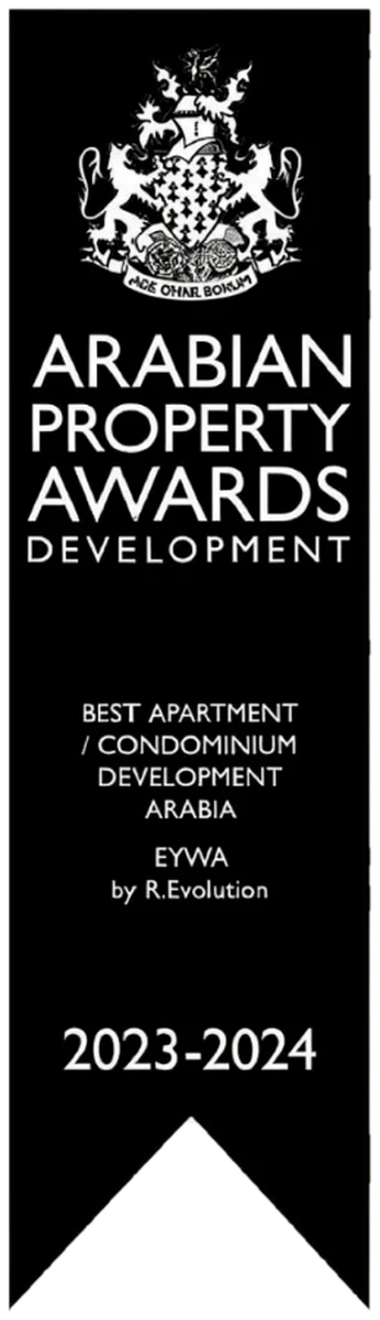 Arabian Property Awards · Best Apartment / Condominium Development Arabia 2023–2024 — EYWA award banner