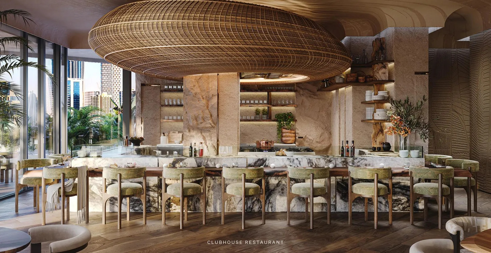 Clubhouse restaurant — EYWA developer visual